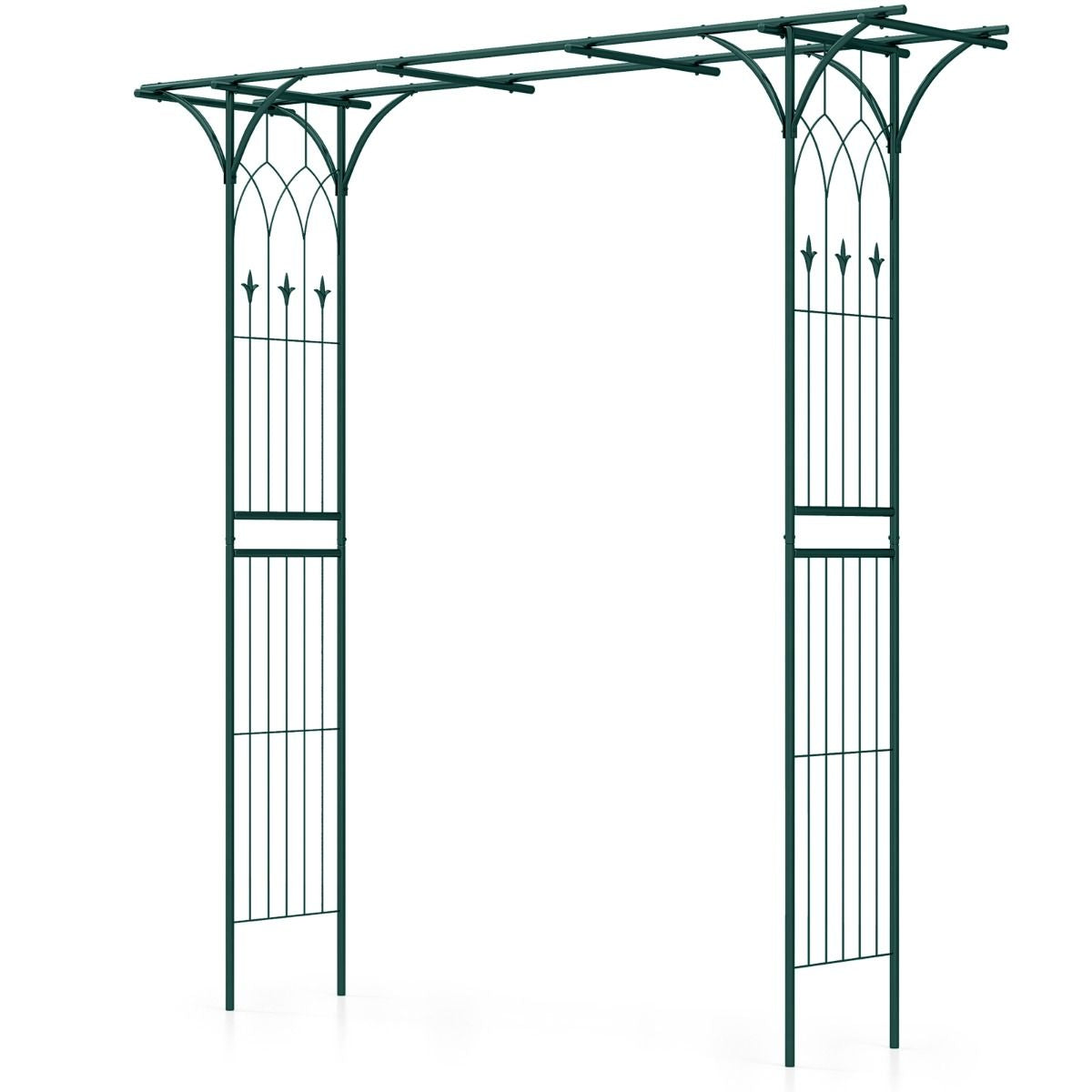 Arco Da Giardino 205Cm Decorativo per Prato, Metallo per Piante Rampicanti Da Giardino Pesante 2 Colori