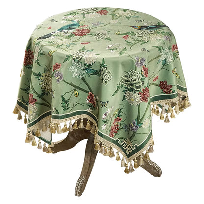 Tovaglia in velluto “British Garden” – eleganza primaverile per tavole da pranzo, matrimoni e feste estive