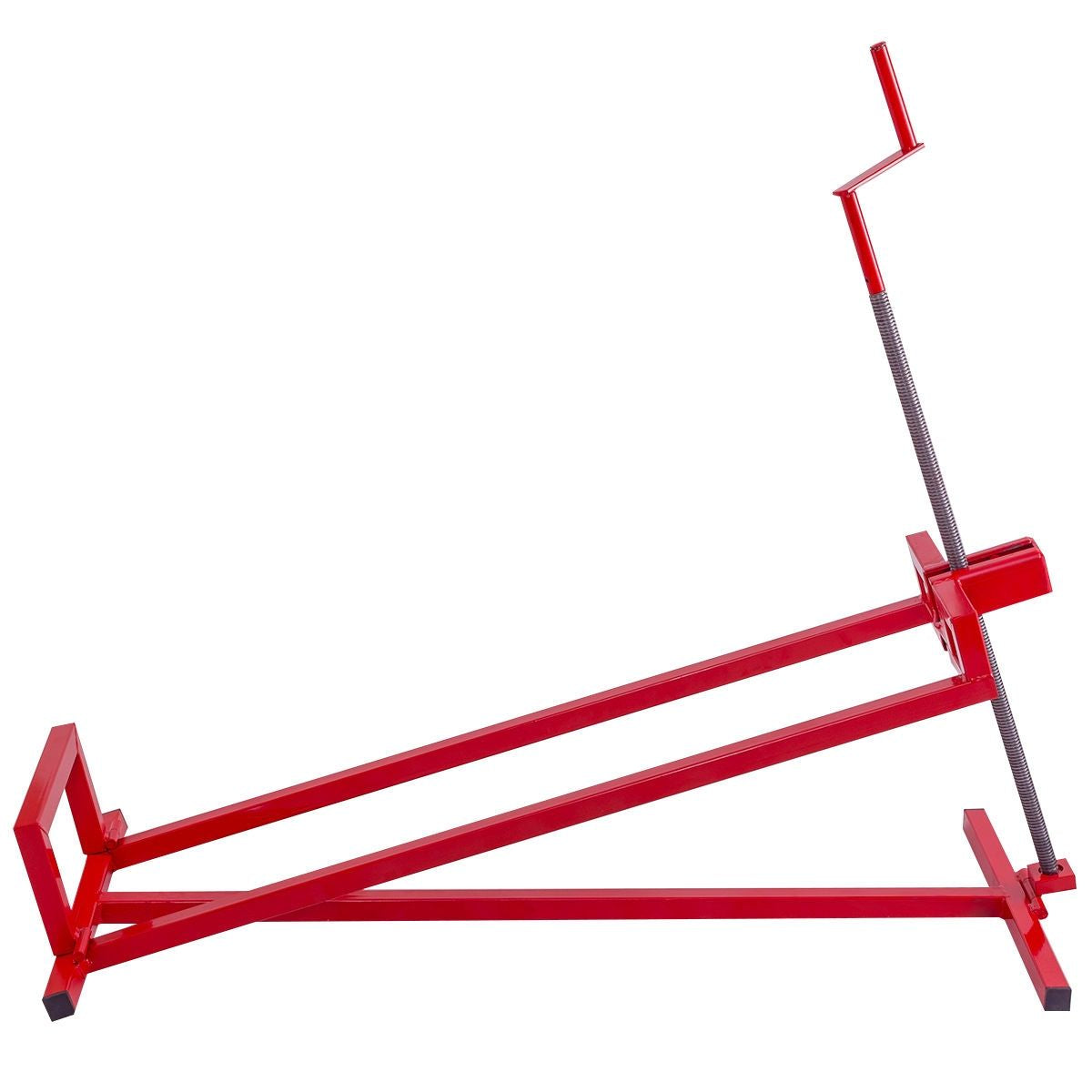 Sollevatore per Trattore Da Prato Pieghevole Carico 400Kg Sollevatore per Rasaerba Manuale Rosso