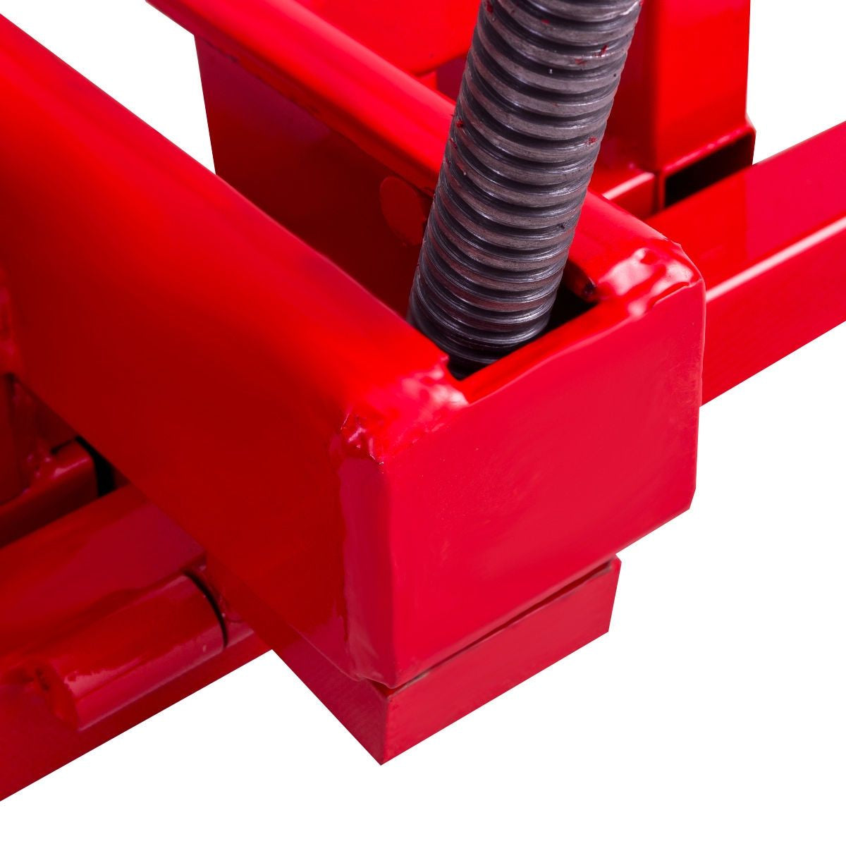 Sollevatore per Trattore Da Prato Pieghevole Carico 400Kg Sollevatore per Rasaerba Manuale Rosso