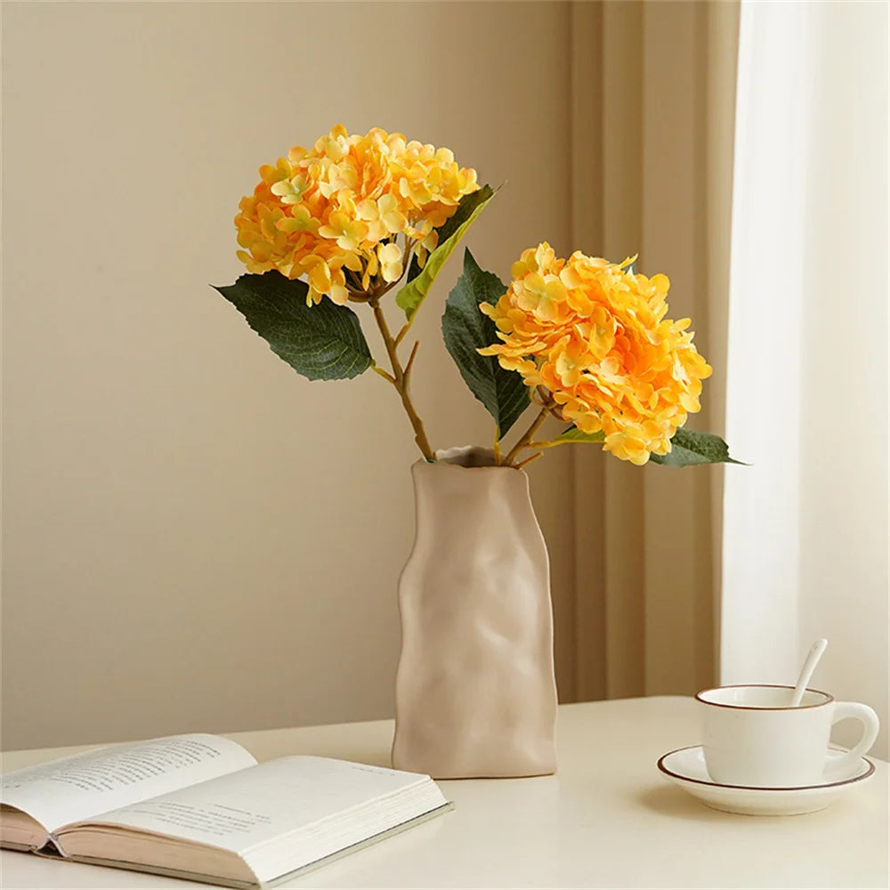 Artificial Flowers Cheap Silk Hydrangea Bride Bouquet Wedding New Year Decoration Home Accessories for Vase Plants Arrangement