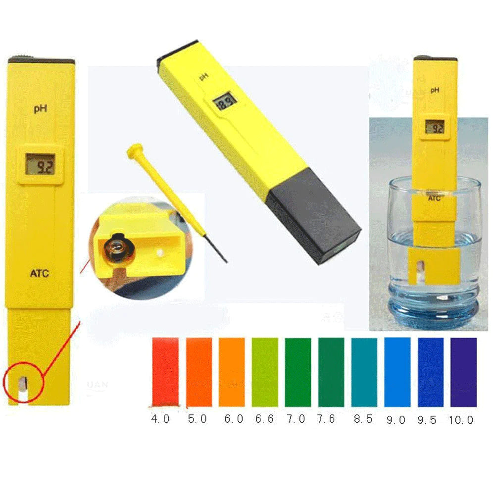 Misuratore digitale di pH portatile – tester LCD per acqua, idroponica, acquari e laboratori domestici - Digital pH Meter – LCD Water Tester for Hydroponics, Aquariums and Home Labs