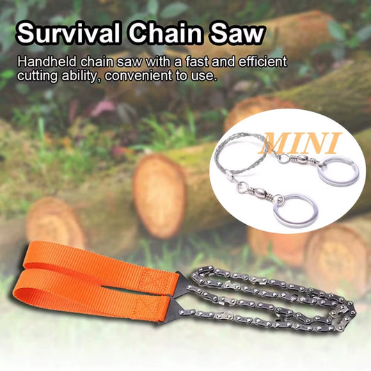 Sega a catena tascabile portatile multifunzione per sopravvivenza – Sega a mano d’emergenza per esterni, utensile manuale da taglio con catena.Pocket Portable Chainsaw Multifunctional Survival Chain Saw, Outdoor Emergency Handheld Chainsaws Cutting Hand Tools Chain Saws