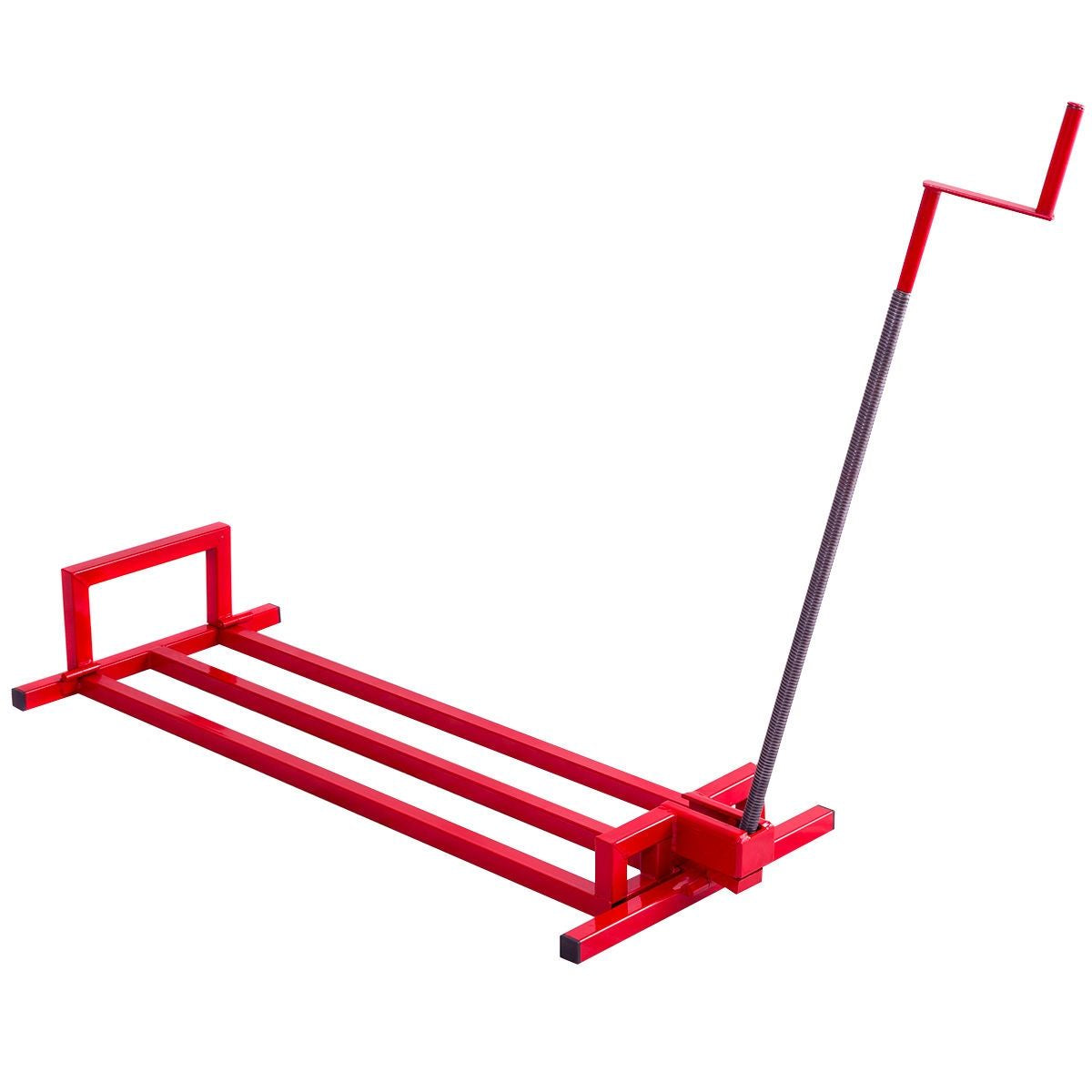 Sollevatore per Trattore Da Prato Pieghevole Carico 400Kg Sollevatore per Rasaerba Manuale Rosso