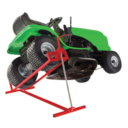 Sollevatore per Trattore Da Prato Pieghevole Carico 400Kg Sollevatore per Rasaerba Manuale Rosso