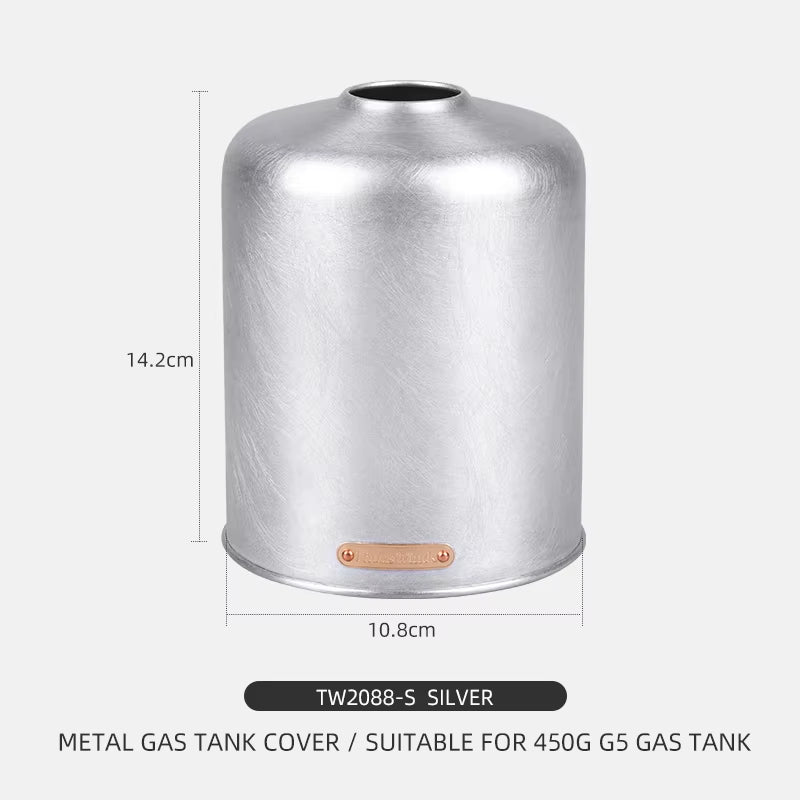 Custodia protettiva in metallo da esterno per bombola di gas da 450/230 g