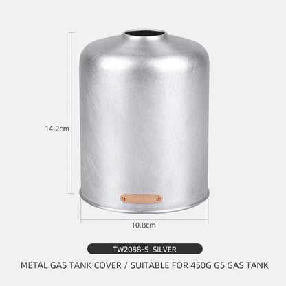 Custodia protettiva in metallo da esterno per bombola di gas da 450/230 g