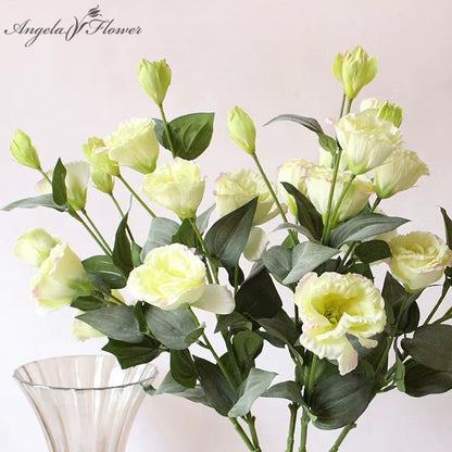 6 Heads/Bouquet Eustoma Artificial Silk Flowers Home Window Balcony Accessory Decoration Fake Floral Photography Backdrop Gifts