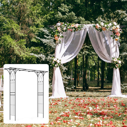 Arco Da Giardino 205Cm Decorativo per Prato, Metallo per Piante Rampicanti Da Giardino Pesante 2 Colori