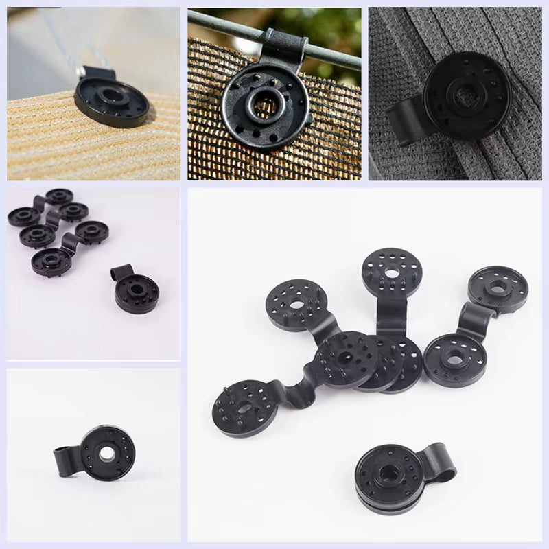  Clip multifunzione per serre e reti ombreggianti – Set da 5 a 50 pezzi, resistenti e riutilizzabili. Greenhouse Film & Sunshade Clips (5–50 pcs) – Expandable Hanging Grommets for Shade Sails, Insect Nets, and Agricultural Films.