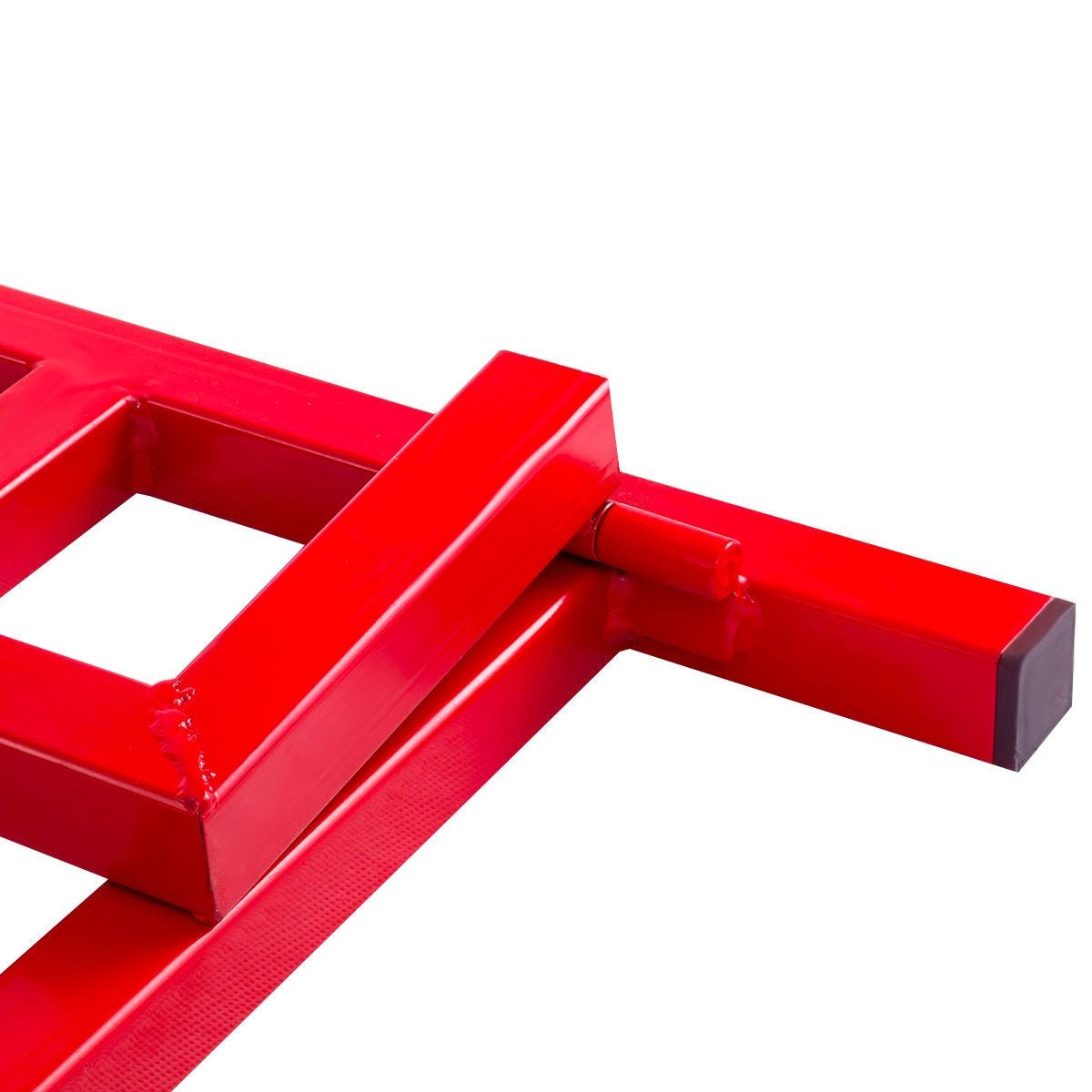 Sollevatore per Trattore Da Prato Pieghevole Carico 400Kg Sollevatore per Rasaerba Manuale Rosso